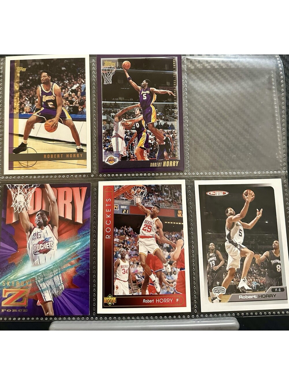 Robert Horry 8 Card Lot NBA Basketball Lakers Rockets Spurs Upper Deck Fleer